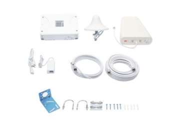 Kit Amplificador de Señal Celular 5G, 4G, 3G, VoLTE y Voz convencional. Funciona con Todos los Operadores. Soporta Múltiples Dispositivos y Tecnologías. Hasta 1200 metros cuadrados de Cobertura