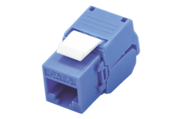 Módulo Jack Keystone Cat6 (toolless), con terminación en ángulo 180 º Color Azul, Compatible con Faceplate y Patchpanel Linkedpro