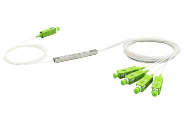 Splitter (Divisor Óptico) tipo PLC, de 1x4, conectores SC/APC
