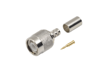 Conector TNC Macho de Anillo Plegable para Cables RG-58/U, RG-142/U, LMR-195, Níquel/ Oro/ Teflón.