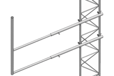 Brazo tipo F para torre STZ35 (Electrolítico).