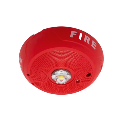 Lámpara LED Estroboscópica / 2 Hilos / Montaje en Techo / 15 Hasta 117 Candelas / Tamper Integrado / Texto en Inglés / Color Rojo
