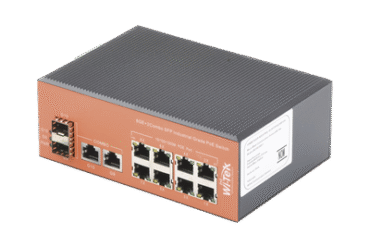 Switch Industrial PoE+ no administrable de 8 Puertos 10/100/1000Mbps + 2 SFP Combo, 150 W
