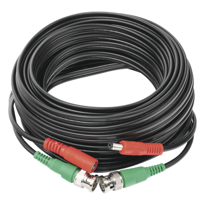 Cable Coaxial Armado con Conector BNC (Video) y Alimentación / Longitud de 10 mts / Optimizado para Cámaras 4K / Uso en Interior.