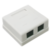 Caja de pared con Jack UTP Cat5e y Jack RJ11 telefónico