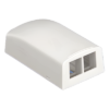 Caja de Montaje en Superficie, Para 2 Módulos Keystone, Color Blanco Mate