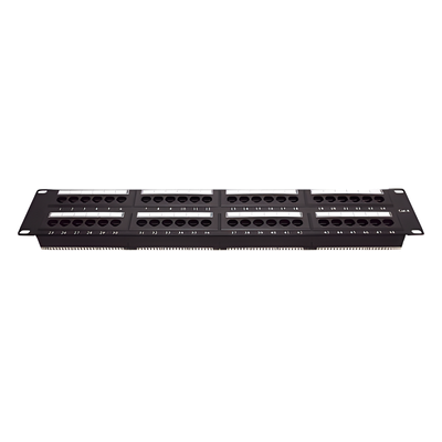 Panel de parcheo de impacto (110) UTP de 48 puertos Cat6, 19in, 2U…