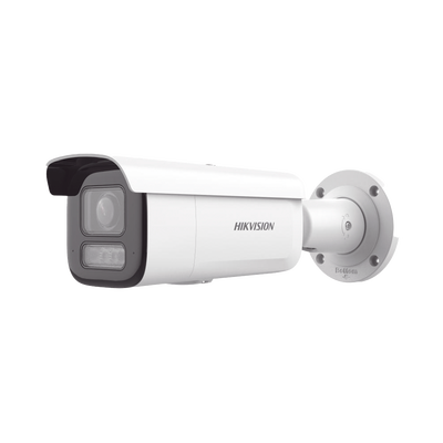 Bala IP 4 Megapixel / Lente Mot. 2.8 a 12 mm / 60 mts IR EXIR / Exterior IP67 / IK10 / WDR 120 dB / PoE / ACUSENSE (Evita Falsas Alarmas) / Entrada y Salida de Audio y Alarmas / MicroSD / ONVIF