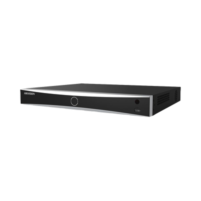 NVR 12 Megapixel (4K) / 16 canales IP / AcuSense (Evita Falsas Alarmas) / Reconocimiento Facial / 2 Bahías de Disco Duro / HDMI en 4K / Sin Puertos PoE+ / Alarmas I/O