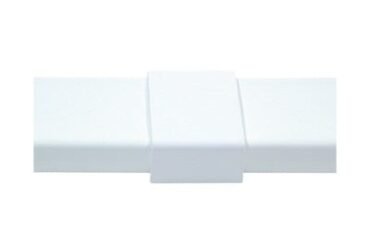 Pieza de unión color blanco de PVC auto extinguible, para canaleta PT48 (6180-01002)
