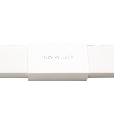 Pieza de unión color blanco de PVC auto extinguible, para canaleta TMK1720 (5280-02001)