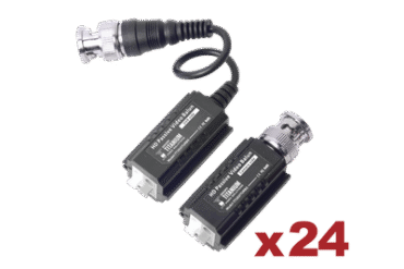 Kit de 24 pares de transceptores pasivos TurboHD para aplicaciones de video por UTP cat 5e/6 en alta definición