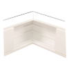 Esquinero interior en color blanco de PVC auto extinguible, para canaleta TEK100 (5576-11100)