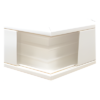 Esquinero exterior color blanco de PVC auto extinguible, para canaleta TEK100 (5576-10100)