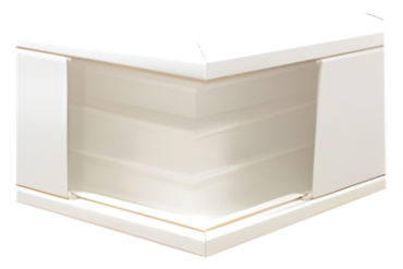 Esquinero exterior color blanco de PVC auto extinguible, para canaleta TEK100 (5576-10100)
