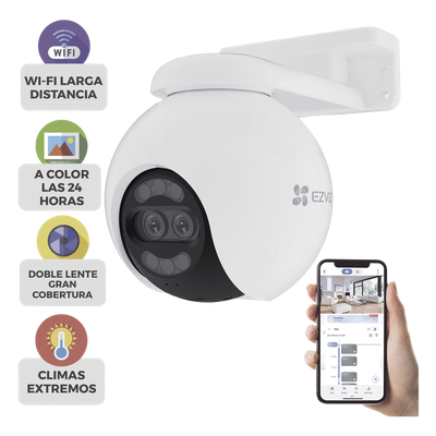 Cámara PT / Wi-Fi / Lente Dual / Panorámica 360° / Resolución 4K /…