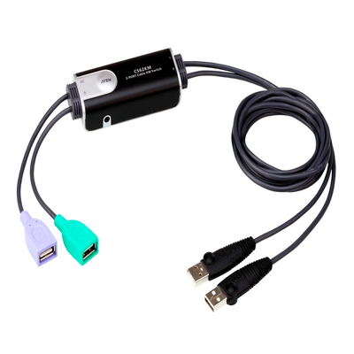 Switch KM formato cable USB de 2 puertos con Boundless Switching