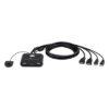 Switch KVM / USB FHD HDMI / de 2 Puertos en Formato Cable / 1920x1080…