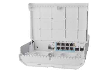 (CSS610-1Gi-7R-2S+OUT) netPower Lite 7R Switch Smart 7 puertos PoE Inverso Gigabit, 2 SFP+ 10G, para exterior