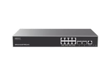 Switch Capa 3 Gigabit PoE+ Administrable / 8 puertos 10/100/1000 Mbps + 2 Puertos SFP+ 10G Uplink / Hasta 360W / Compatible con GWN Cloud.