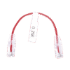 Cable de Parcheo Slim UTP Cat6 - 20 cm Rojo Diámetro Reducido (28 AWG)