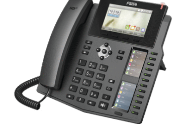 Teléfono IP empresarial para 20 líneas SIP, Voz HD, 3 Pantallas LCD a Color, 12 teclas BLF, PoE
