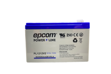 Batería de Respaldo para equipo electrónico / UL / 12V @ 12 Ah / Tecnología AGM-VRLA / Uso en: Alarmas de intrusión / Incendio / Control de acceso / CCTV / Terminales de tornillo HEX.