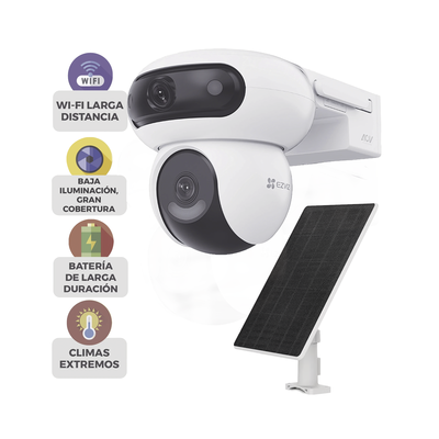 Cámara de Seguridad Dual 4G LTE + WiFi 6 / 4MP + 4MP Dual Lente / 360°…