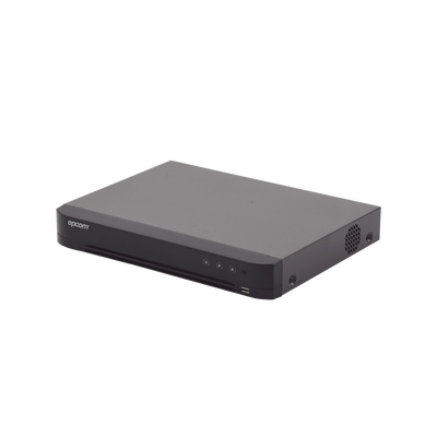 (COMPATIBLE HIK-CONNECT) DVR 4 Megapixel / 4 Canales TURBOHD + 2 Canales IP / 1 Bahía de Disco Duro / Audio por Coaxitron / Evita Falsas Alarmas / Salida de Video en Full HD