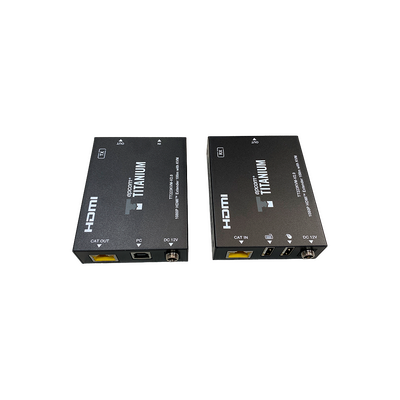 Kit Extensor KVM HDMI + USB | 40 m 4K@30Hz / 70 m 1080P@60Hz | CAT6/6A/7 | USB-B en TX para PC/DVR/NVR | USB-A en RX para Teclado y Mouse | Cero Latencia | HDR | HDMI Loop | Audio 3.5 mm