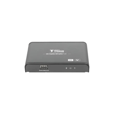 Divisor (Splitter) HDMI 4K de 1 Entrada a 2 Salidas (Simultaneas) / Soporta 4K×2K / Ajuste de resoluciones EDID / HDR / HDMI 2.0b / HDCP 2.2 / Soporta formatos de Audio Dolby Digital / Longitud del cable de entrada y salida ≤10m.